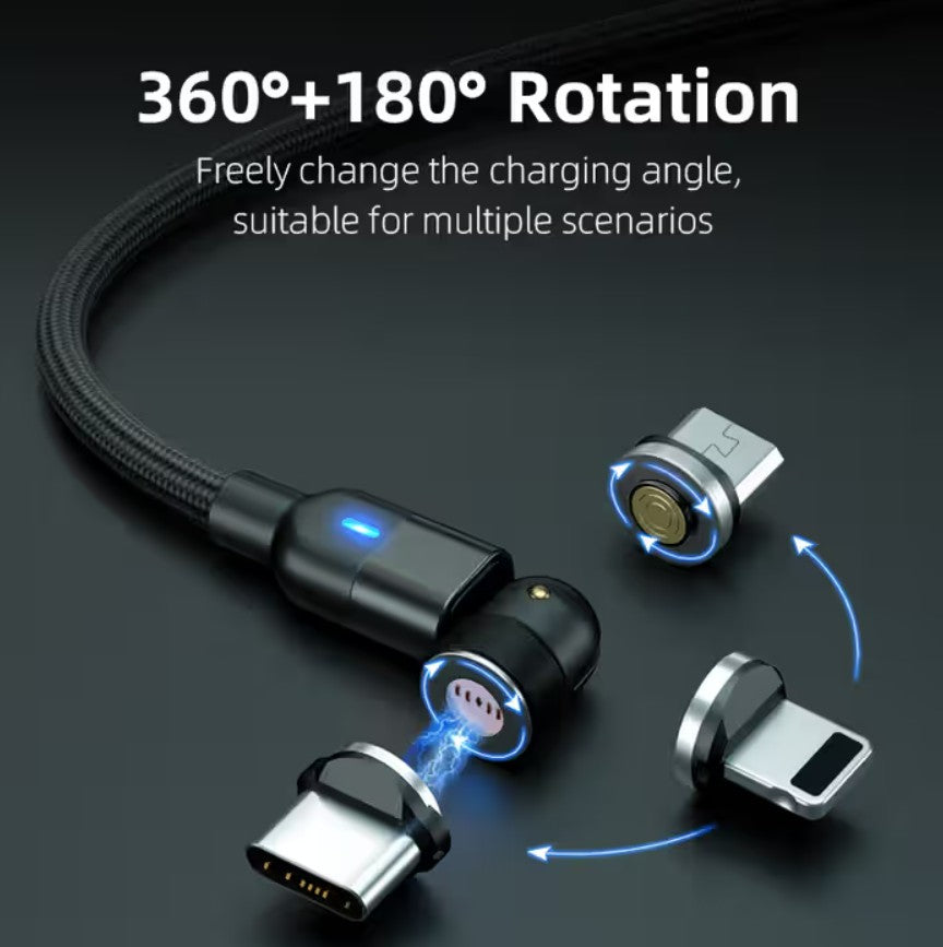 3 in 1 Magnetic Cable 3A Data Fast Charging